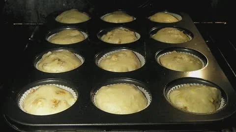 Muffin baking Stock Footage 9059623