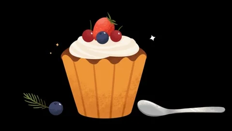 Muffin Cake Stock Footage 260362526