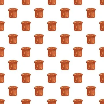 Muffin cake pattern seamless sweets background illustration Stock Illustration