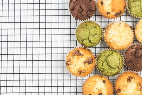 Muffin Cake, tea cake, chocolate cake, walnut cake, Stock Photos