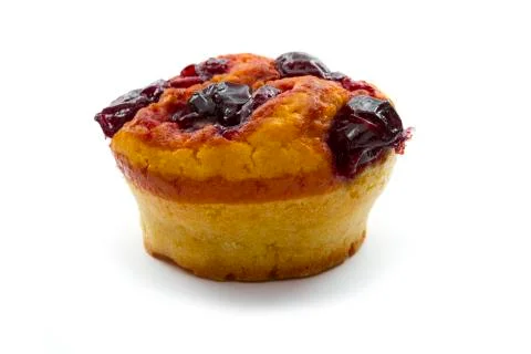 Muffin with cherry Stock Photos