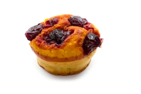 Muffin with cherry Stock Photos