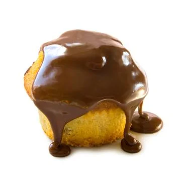 Muffin with chocolate Stock Photos