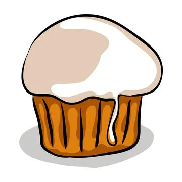 Muffin clip art Illustrazione stock