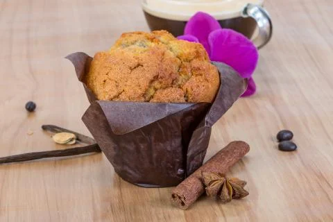Muffin with coffee Foto stock