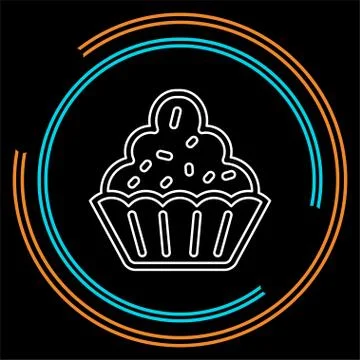 Muffin - cupcake illustration, vector dessert Stock-Illustration