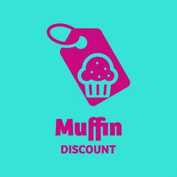 Muffin Discount Logo Stock Illustration
