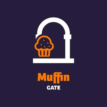 Muffin Gate Logo Stock Illustration