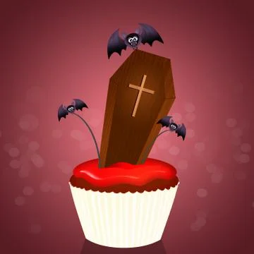 Muffin for Halloween Stock Illustration