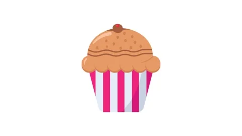 Muffin icon animation for motion graphics. Foods and Drinks Icons Stock Footage 147990714