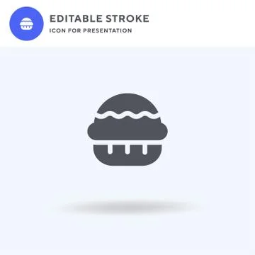 Muffin icon vector, filled flat sign, solid pictogram isolated on white, logo Stock Illustration