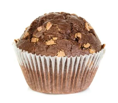 Muffin isolated on white background Stock Photos