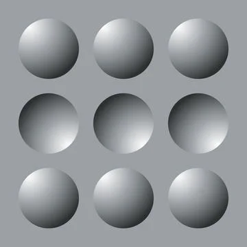 Muffin pan illusion or shape from shading Stock Illustration