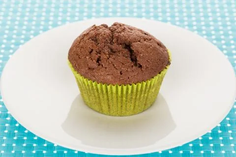 Muffin on plate Stock Photos