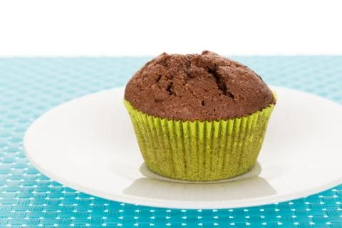 Muffin on plate Stock Photos