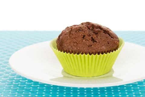 Muffin on plate Stock Photos