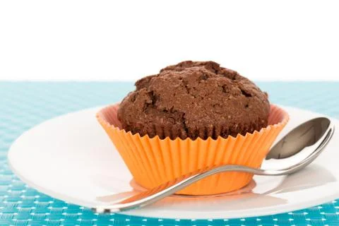 Muffin on plate Stock Photos