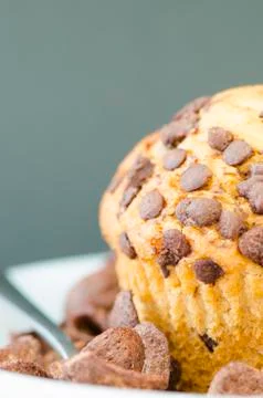 Muffin on a plate Stock Photos