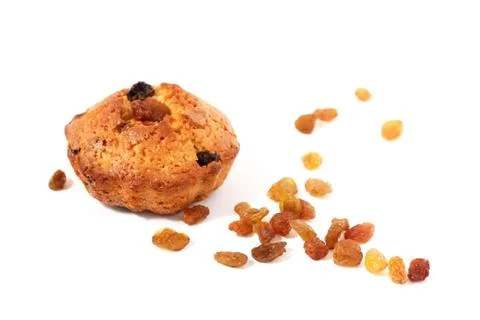 Muffin with raisin Stock Photos