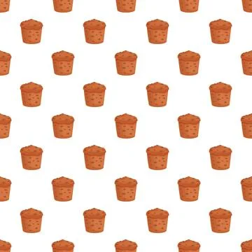 Muffin seamless pattern creating a food background Illustrazione stock