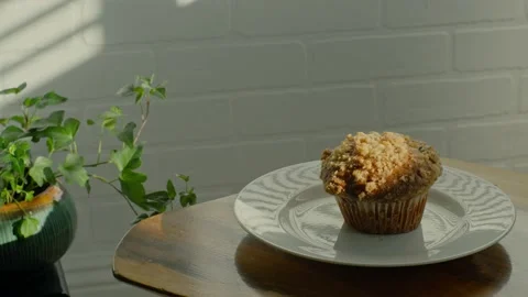 Muffin On Table Stock Footage 149166591
