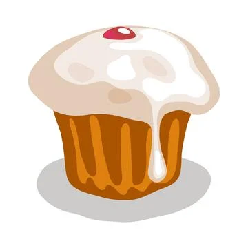 Muffin vector clip art Stock Illustration