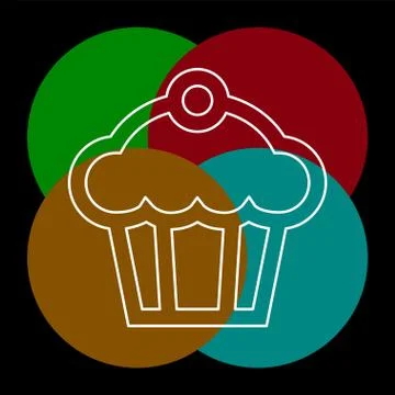 Muffin vector icon Stock Illustration
