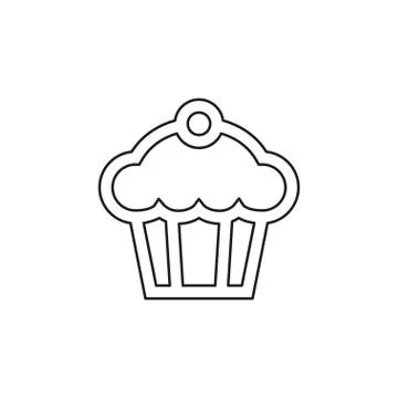 Muffin vector icon Stock Illustration