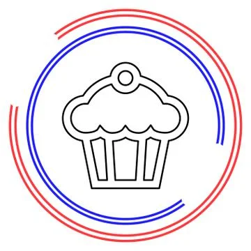 Muffin vector icon Stock Illustration