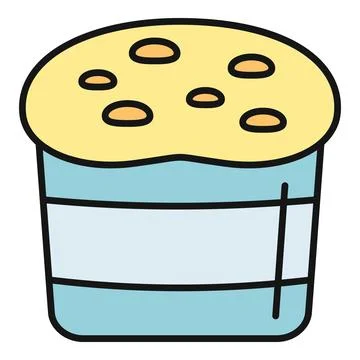 Muffin vector icon representing sweet baked food or snack Stock Illustration