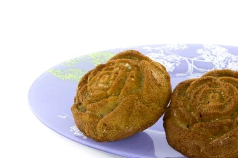 Muffin on white backgraund Stock Photos