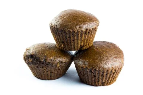 Muffin on white background Stock Photos
