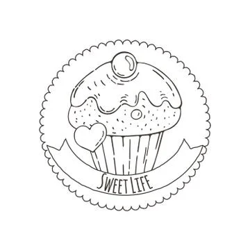 Muffins Background Stock Illustration