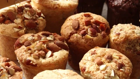 Muffins bakery chocotorta chococake lemon pie meringe Stock Footage 131985469