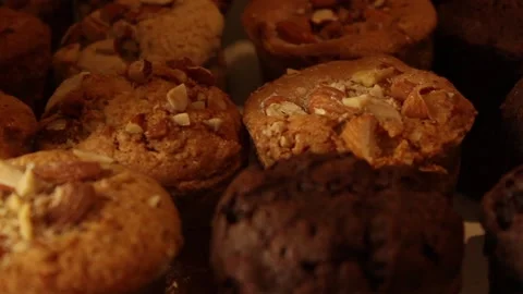 Muffins bakery chocotorta chococake lemon pie meringe Stock Footage 131989794