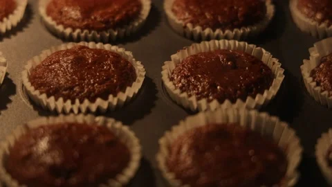 Muffins baking time lapse Stock Footage
