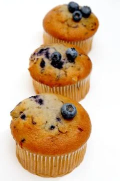 Muffins with blueberries Stock Photos