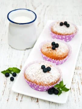 Muffins with blueberry Foto stock