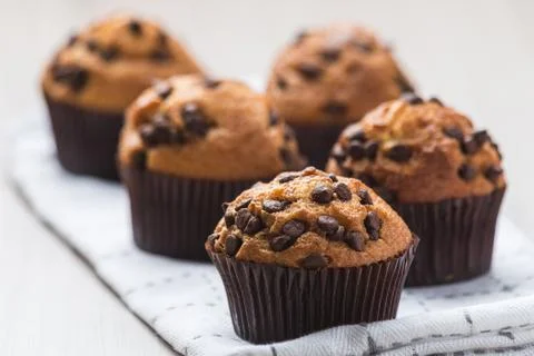 Muffins close up horizontal Stock Photos