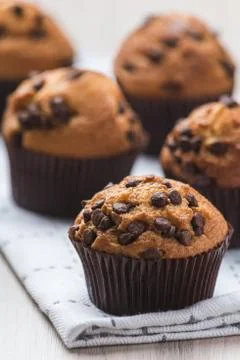 Muffins close up vertical Stock Photos