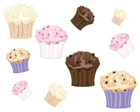 Muffins Stock Illustration