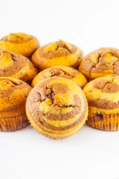 Muffins isolated Stock Photos