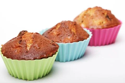 Muffins isolated on white Stock Photos