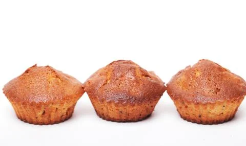Muffins isolated on white Stock Photos