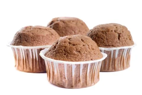 Muffins isolated on white Stock Photos