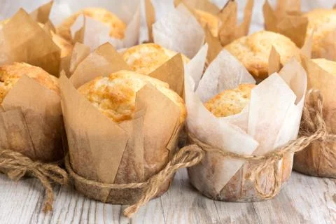 Muffins in paper form Stock Photos