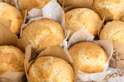 Muffins in paper form Foto stock