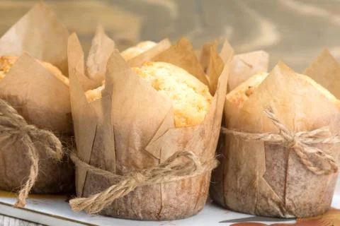 Muffins in paper form Stock Photos