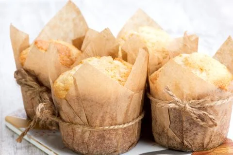 Muffins in paper form Stock Photos