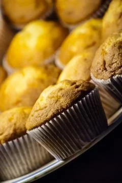 Muffins on plate Stock Photos